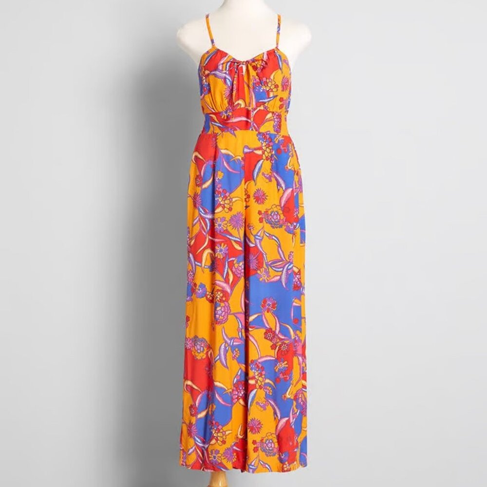NWT Modcloth For the Love of Festival Season Jumpsuit Sleeveless Size 4 NEW